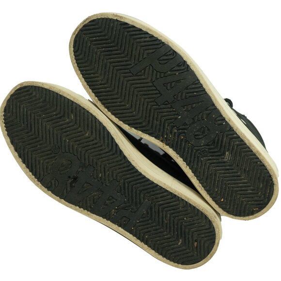 P448 Skate Hi Top Sneaker Black Leather Goth Minimal Streetwear Sneaker Shoe - Picture 9 of 16